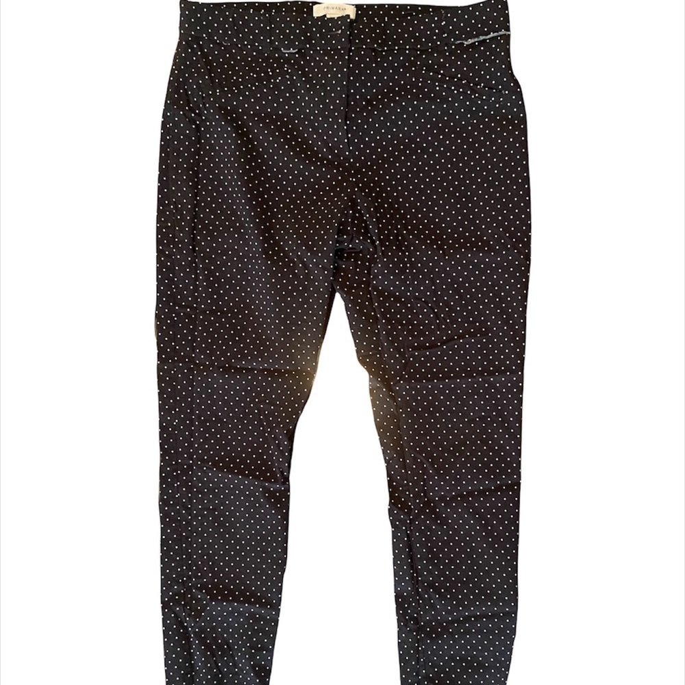 Primark Black and White Polka Dot Fitted Pants Size 14